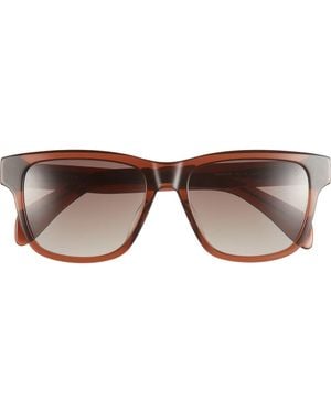 Rag & Bone 54Mm Rectangular Sunglasses - Brown