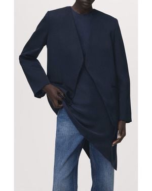Mango Double Breasted Suit Jacket - Blue