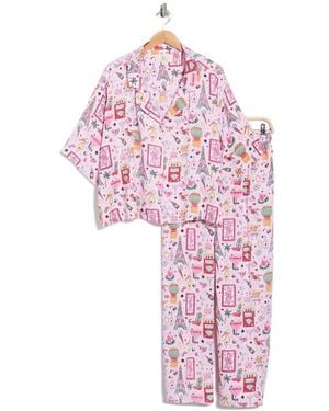 Printfresh Wildest Dreams Satin Pajamas - Pink