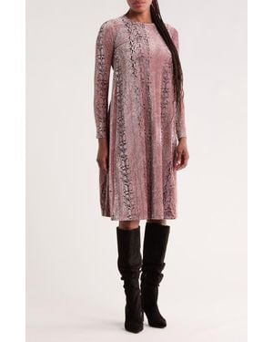 Go Couture Long Sleeve Dress - Red