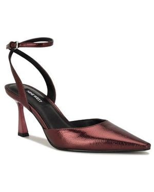 Nine West Kellie Ankle Strap Pointed Toe Pump - White