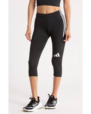 adidas 3-Stripes 3/4 Leggings - Black