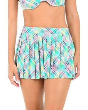 Citrus Schools Pleated Cover-Up Skirt - Blue