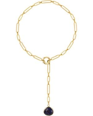 Gabi Rielle Galaxyite Quartz Lariat Necklace - Metallic