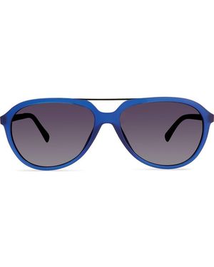 Eco Tiber 56Mm Polarized Shield Sunglasses - Blue