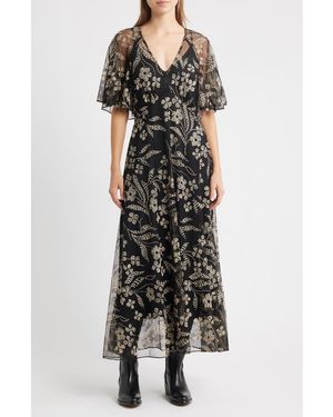 The Great The Festal Floral Maxi Dress - Black