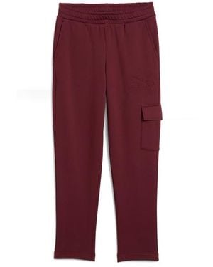 PUMA Essentials Embossed Cargo Pants - Red