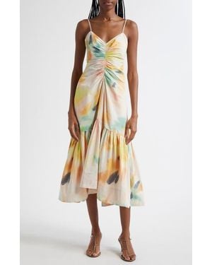 A.L.C. Lindsey Floral Print A-Line Dress - Multicolor