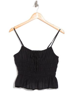 NSR Strappy Ruched Camisole - Black