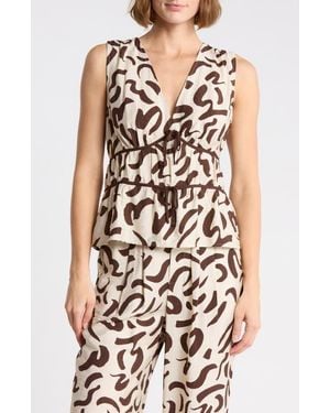 DR2 by Daniel Rainn Abstract Espresso Top - Multicolor