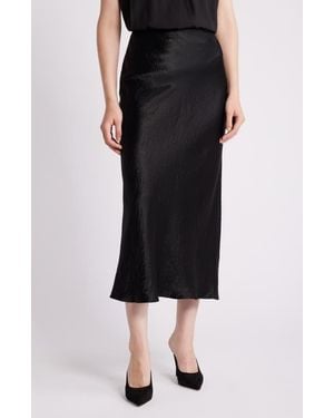 BOSS Bias-Cut Satin Maxi Skirt - Black
