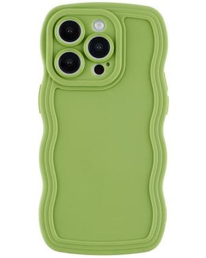 Auramma Solid Wavy Bumper Iphone 14 Pro Max Case - Green
