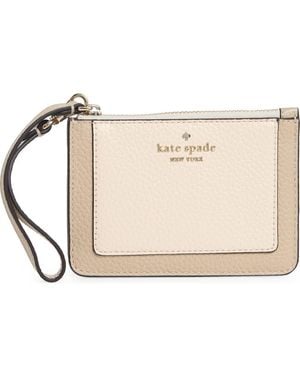 Kate Spade Lena Leather Wristlet - Natural