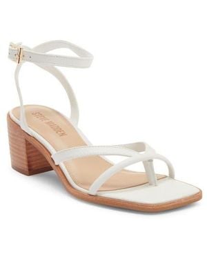 Steve Madden Tilly Block Heel Sandal - White