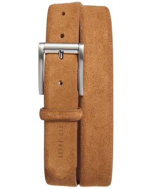 Ted Baker Suede Leather Belt - Brown