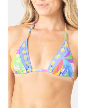 Roxy Heatwave Tiki Triangle Bikini Top - Blue