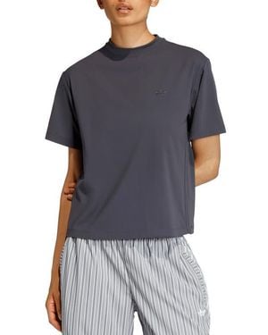 adidas Essentials Mock Neck T-Shirt - Gray