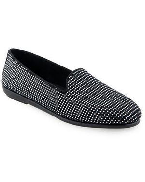 Aerosoles Nanti Knit Smoking Slipper Flats in Black Lyst