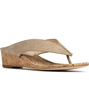 Donald J Pliner Vylette Wedge Flip Flop - Brown