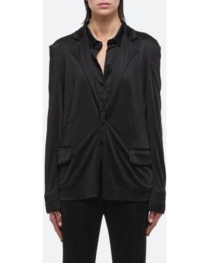 Helmut Lang Fluid Liquid Classic Blazer - Black