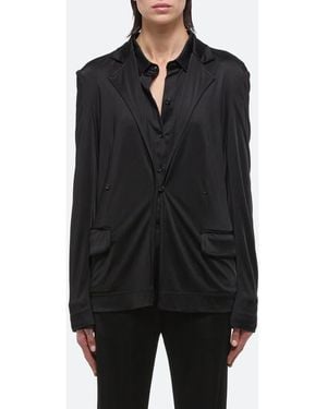 Helmut Lang Fluid Liquid Classic Blazer - Black