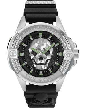 Philipp Plein The $Kull Silicone Strap Watch, 44Mm - Metallic