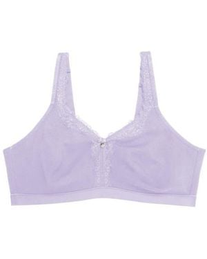 Curvy Couture Luxe Unlined Underwire Bra - Purple