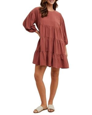 Wishlist Tiered Cotton Babydoll Dress