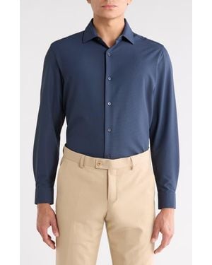 Dylan Park Slim Fit Performance 4-Way Stretch Dress Shirt - Blue