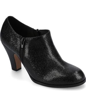 Journee Collection Sanzi Heeled Ankle Bootie - Black