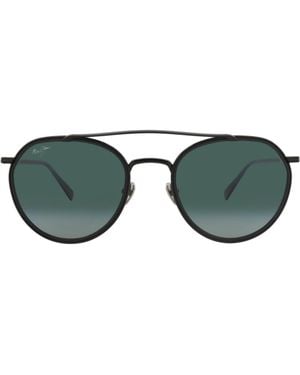 Maui Jim Bowline 53Mm Polarized Round Sunglasses - Green