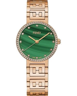 Fendi Forever Swiss Quartz Diamond Embellished Bracelet Watch, 28Mm - Green