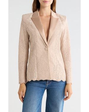 L'Agence Clementine Lace Blazer - Blue