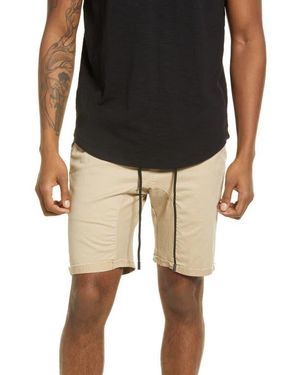 KUWALLA Stretch Cotton Chino Shorts - Natural