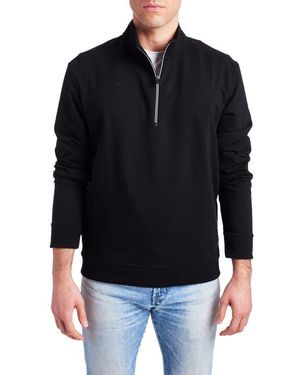 PINOPORTE Mario Quarter Zip Sweatshirt - Black