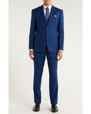 ZEGARIE Mélange 3-Piece Suit - Blue