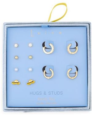 Leith 6-Pack Taxi Assorted Earrings Set - Blue