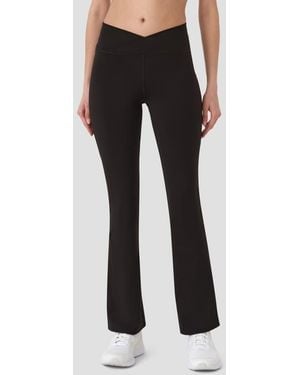 Rebecca Minkoff Crossover Waist Flare Leggings - Black