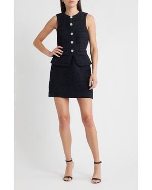 Likely Tabby Tweed Minidress - Black
