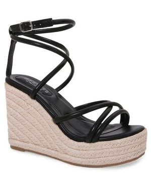 BERNESS Rhea Espadrille Wedge Sandal - Black