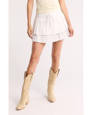 Abound Tiered Mini Skort - White