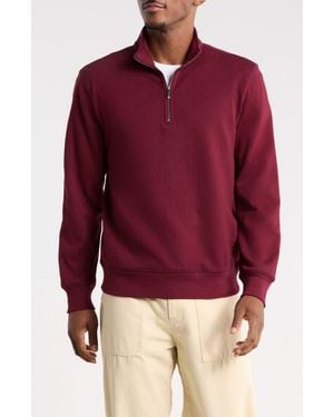 14th & Union French Terry Quarter Zip Sweatshirt - Red