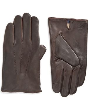 Brooks Brothers Classic Leather Gloves - Brown