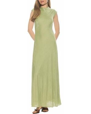 Alexia Admor Nalani Mock Neck Maxi Dress - Green