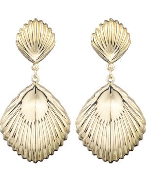 Adornia Shell Inspired Drop Earrings - Natural