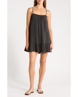 Abound Cotton Gauze Minidress - Black