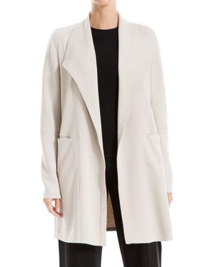 Max Studio Trapunto Scuba Knit Jacket - Natural