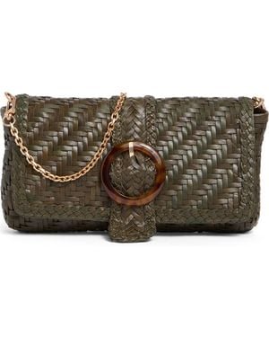 Sam Edelman Bailee Woven Leather Clutch - Metallic