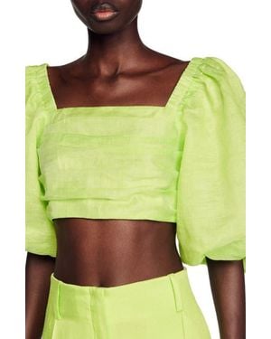 Sandro Blonville Crop Top - Green