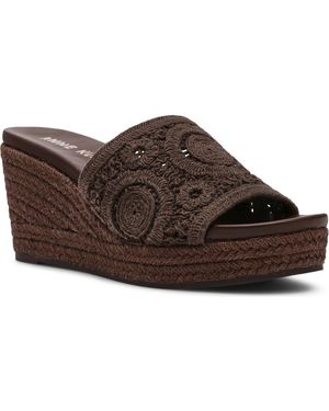 Anne Klein Effy Espadrille Slide Sandal - Brown